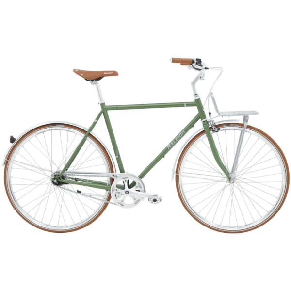 Raleigh Yate Cargo Herre Matt Grøn 7 indvendige shimano Gear - city retro