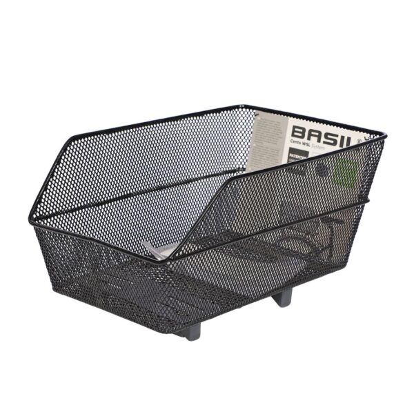 Bagkurv Basil Sort Til El-Cykel Og Bagagebærer Mont.
