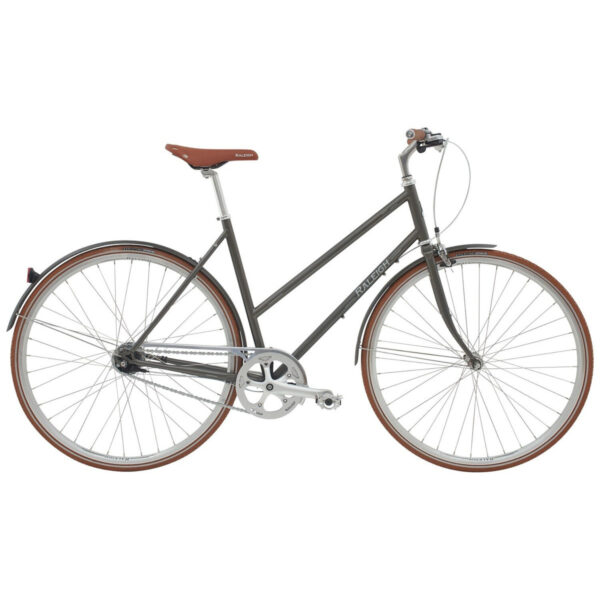 Raleigh Kent Dame Matt Grå Brun 7 indvendige shimano Gear - city bike
