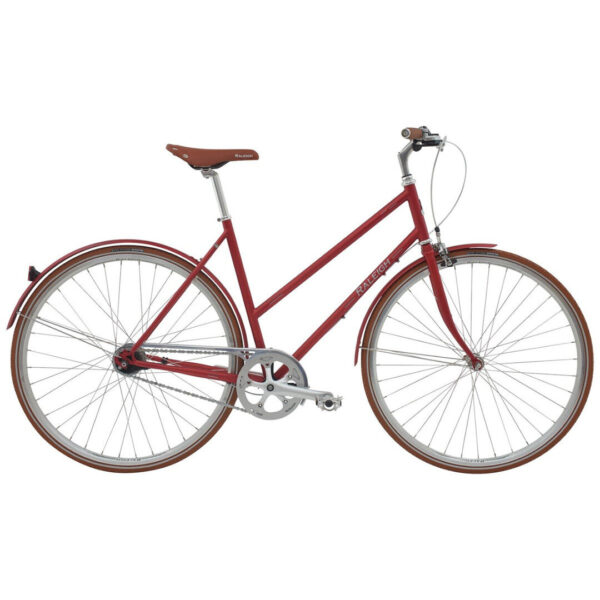 Raleigh Kent Dame 7 Gear Matt Rød